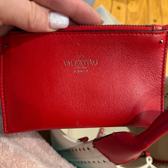 Valentino Garavani Atelier Bag Canvas Tote Red Leather Studded - Picture 8 of 10